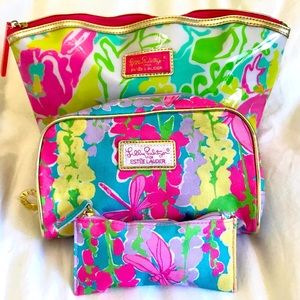 Set of 3 - Lilly Pulitzer for Estée Lauder Makeup Bag Set